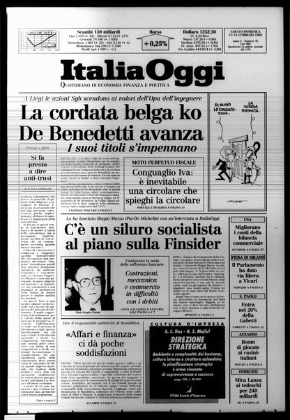 Italia oggi : quotidiano di economia finanza e politica